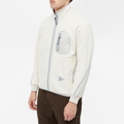 And Wander Men's Light Fleece Jacket in Off White