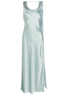 Acne Studios Draped Silk Midi Dress Light Blue