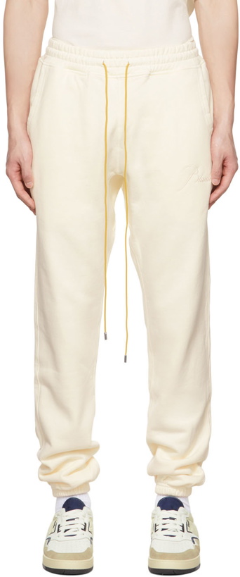 Photo: Rhude Off-White Embroidered Lounge Pants