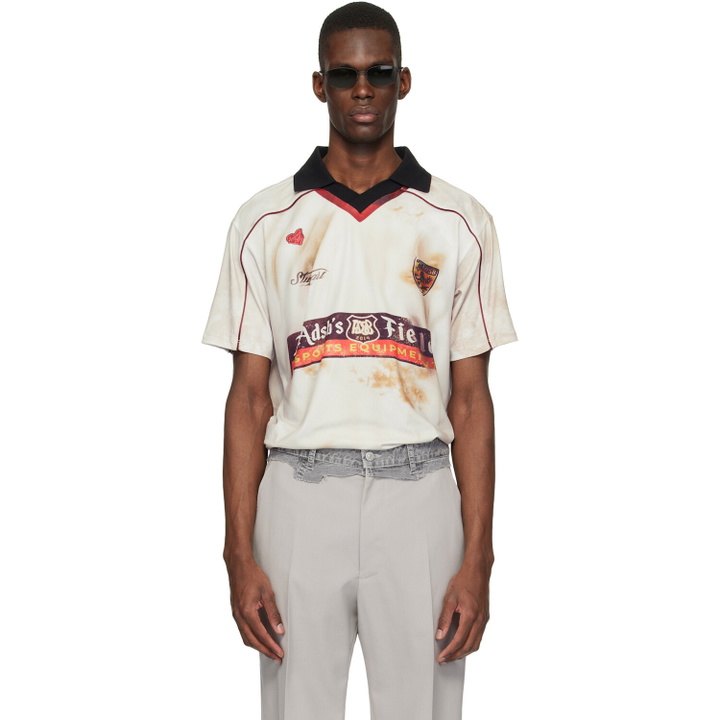 Photo: Andersson Bell White Dust Printed Football Jersey T-shirt