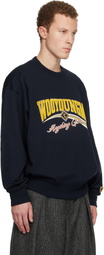 WOOYOUNGMI Navy Lenticular Logo Sweatshirt