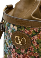 Valentino Garavani Floral-jacquard Leather Bucket bag - Multicoloured - One Size