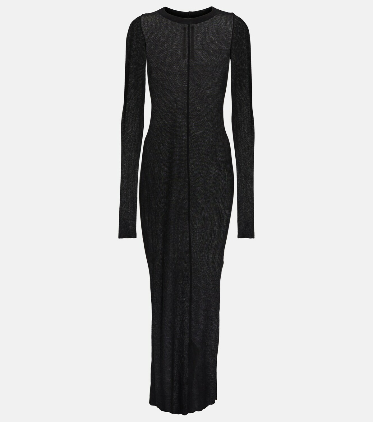 RICK OWENS - Long One-shoulder Draped Silk Blend Dress