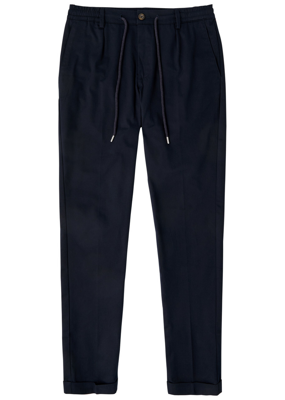 Aurélien Urban Stretch-cotton Trousers Navy