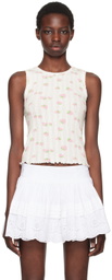 Sandy Liang SSENSE Exclusive White Clipper Tank Top
