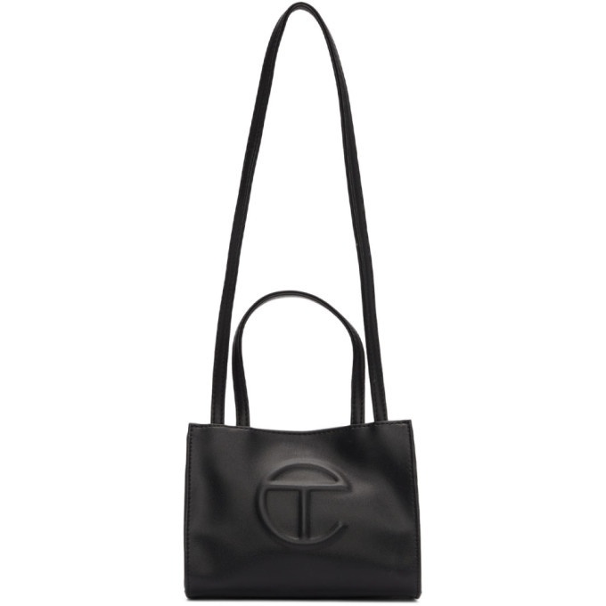 Large shopping bag leather tote Telfar Black in Leather - 24706671