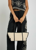 ST. Agni Slim Bateau Small Canvas Tote bag - White - One Size