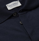 John Smedley - Prospect Striped Merino Wool Polo Shirt - Blue