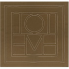 TOTEME Khaki Embroidered Monogram Silk Scarf