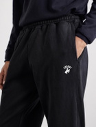 Cherry Los Angeles - Tapered Logo-Embroidered Cotton-Jersey Sweatpants - Black