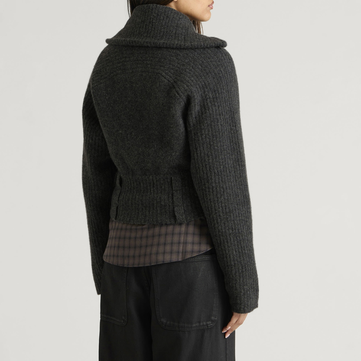 Samsøe Samsøe Women's Samirra Zip Cardigan in Dark Grey Melange