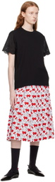 tao White Pleated Midi Skirt