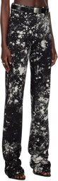 LU'U DAN Black Long Straight Jeans