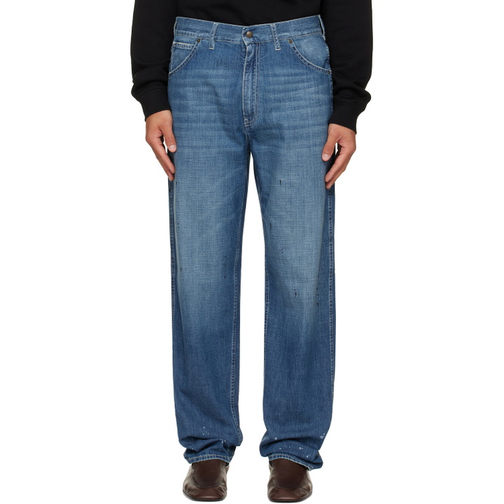 Photo: Maison Margiela Blue Straight-Leg Jeans