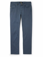 Incotex - Slim-Fit Cotton-Blend Trousers - Blue
