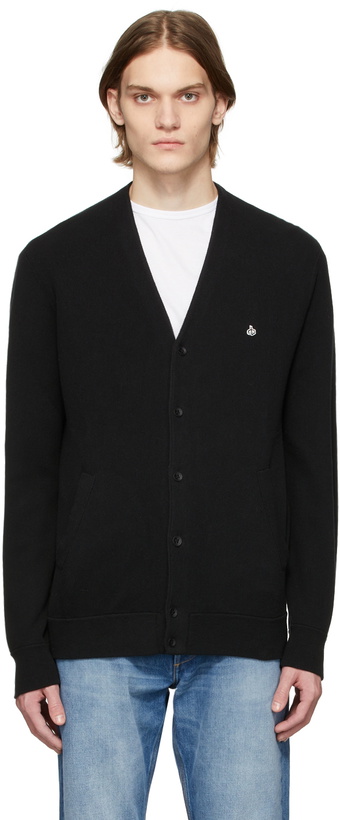 Photo: rag & bone Black Cotton Logo Cardigan