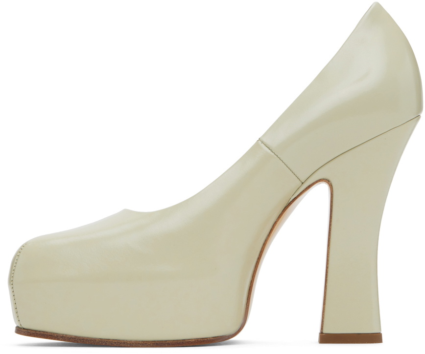 Burberry Off-White Leather Arch Heels