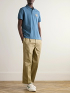 Moncler - Logo-Appliquéd Cotton-Piqué Polo Shirt - Blue