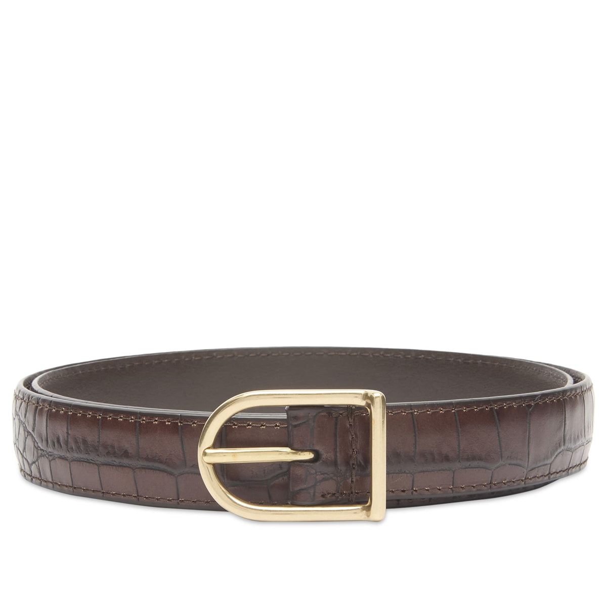 Anderson's Men's Andersons Slim Alligator Print Leather Belt in Brown