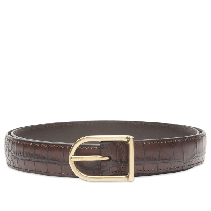 Photo: Anderson's Men's Andersons Slim Alligator Print Leather Belt in Brown