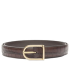 Anderson's Men's Andersons Slim Alligator Print Leather Belt in Brown