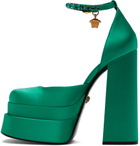 Versace Green Medusa Aevitas Platform Heels