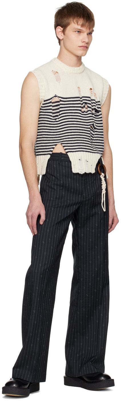 Charles Jeffrey Loverboy Navy Golden Trousers