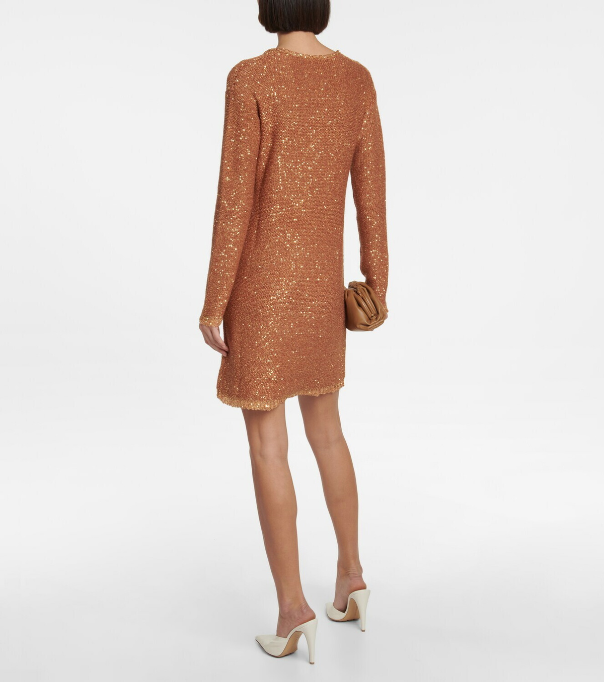 altuzarra sequin dress Noor draped sequined chiffon midi dress - beige