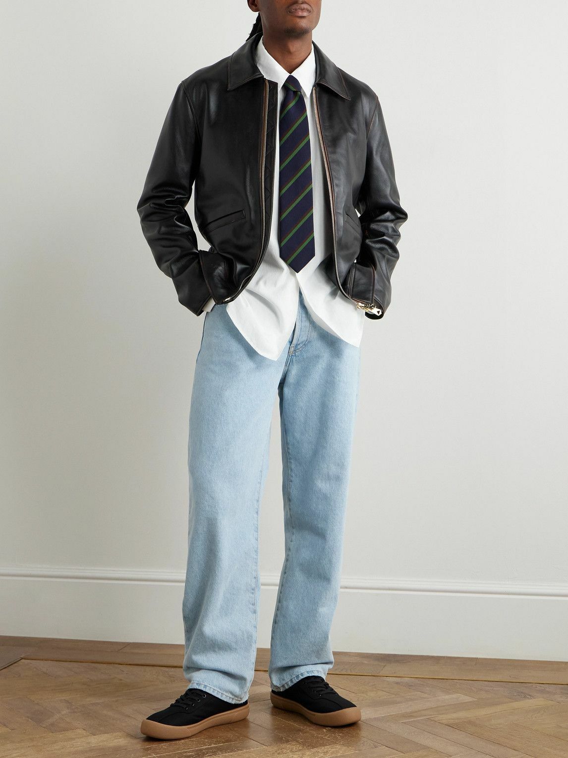 Paul Smith - Leather Blouson Jacket - Brown Paul Smith