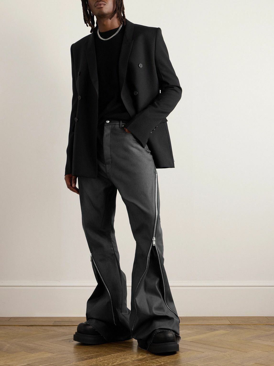 Rick Owens - Bolan Banana Slim-Fit Straight-Leg Zip-Detailed