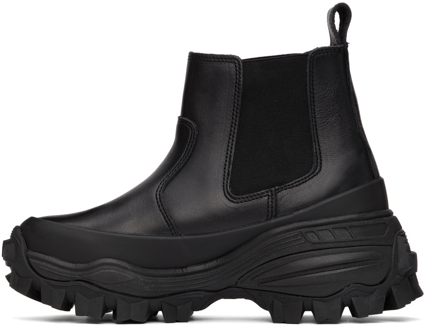 Juun.J Black Chunky Leather Chelsea Boots Juun.J