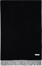 Maison Kitsuné Black Bold Fox Head Scarf