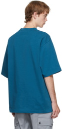 Dolce & Gabbana Blue Street Patchwork Frayed Logo Embroidery T-Shirt