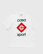 Casablanca Casa Sport Logo Screen Printed T Shirt White - Mens - Shortsleeves
