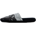 Versace Black 'I Heart Baroque' Slippers