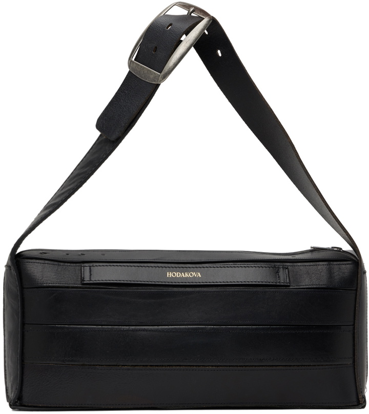 Photo: HODAKOVA Black Belt Buckle Shoulder Bag