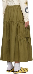 Story mfg. SSENSE Exclusive Khaki Forager Midi Skirt