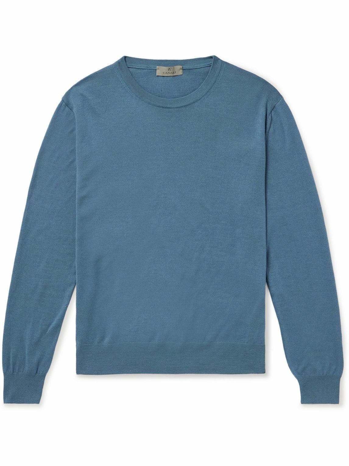 Canali - Cotton and Silk-Blend Sweater - Blue Canali