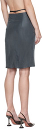 Atlein Gray Belted Miniskirt