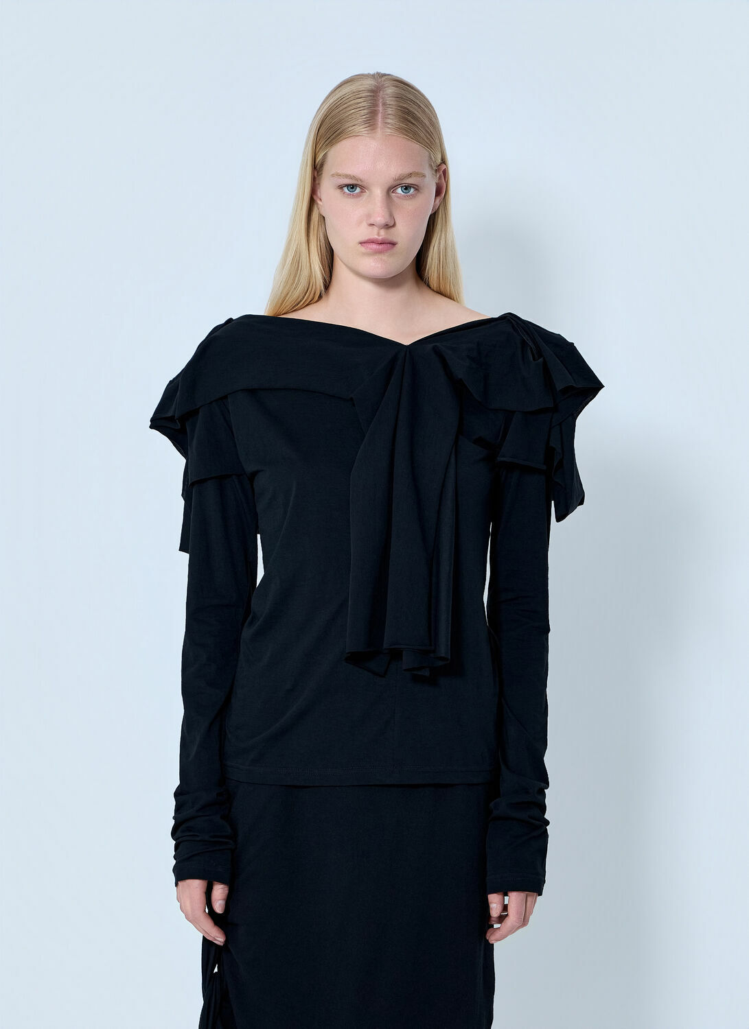 Yohji Yamamoto Supima Single Jersey Big Collar Top