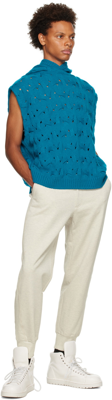 Solid Homme Blue Twisted Vest