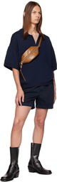 King & Tuckfield Navy Oversized SL Polo