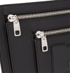 Dolce & Gabbana - Logo-Appliquéd Full-Grain Leather Belt Bag - Black