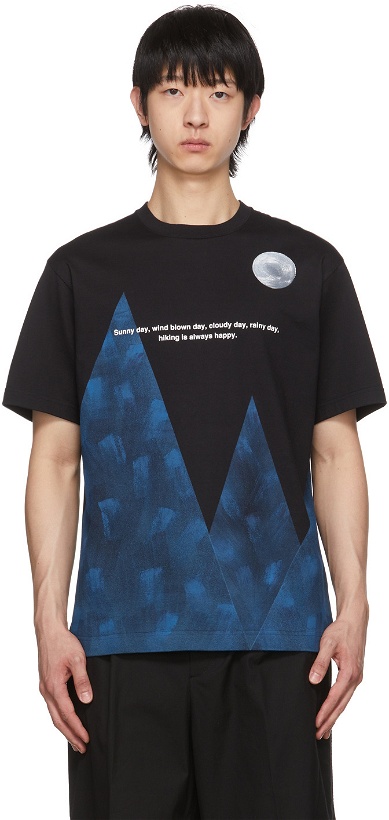 Photo: and wander Black POSTWOOK Edition Mountain T-Shirt
