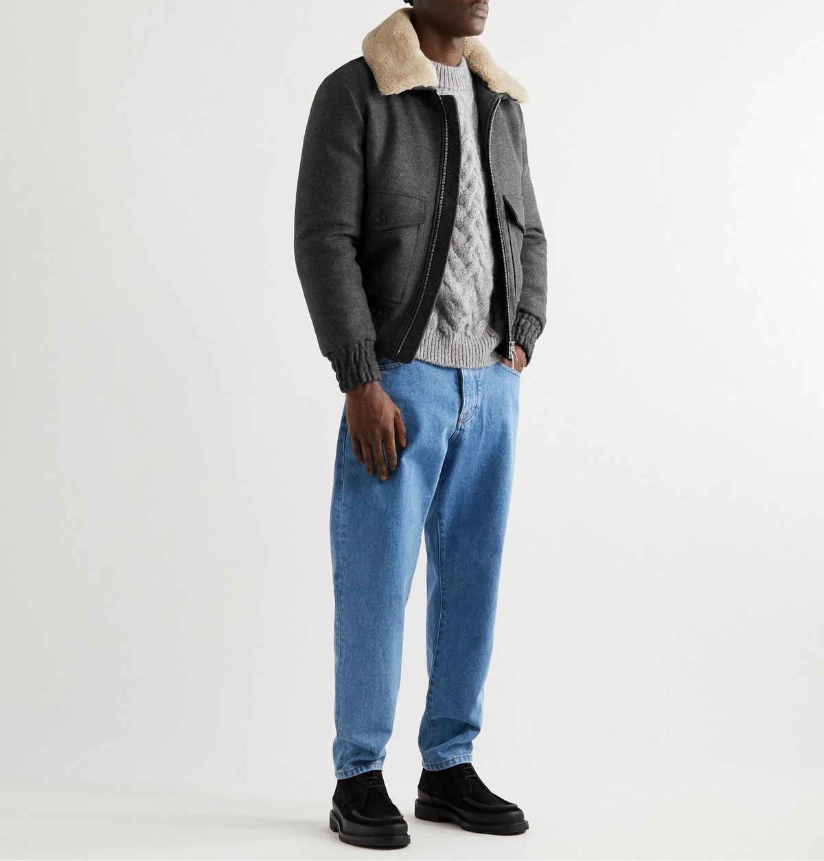 Ami wool hotsell bomber jacket