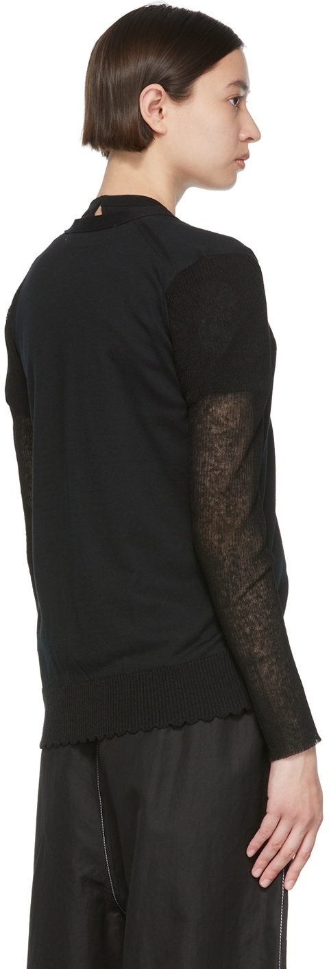 Tricot Comme des Garçons Black Cotton Cardigan