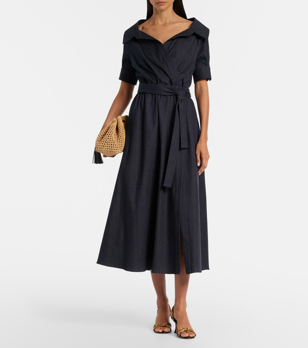 Altuzarra Lydia wrapped denim midi dress