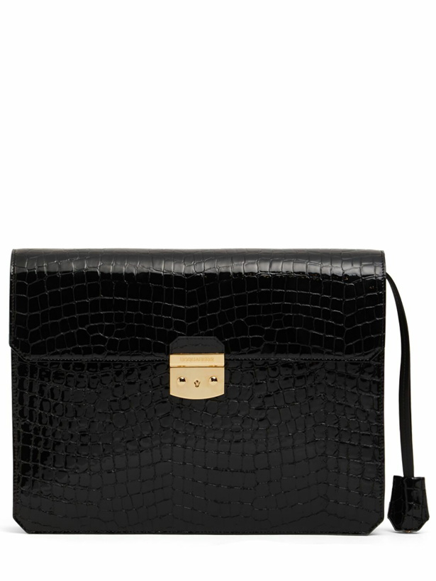 Photo: DSQUARED2 Big City Nights Croc Embossed Clutch