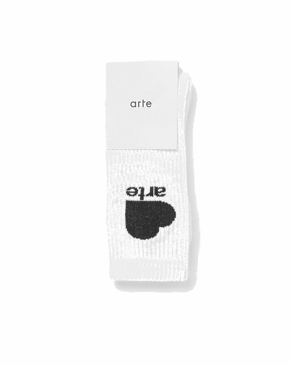Photo: Arte Antwerp Crooked Heart Socks White - Mens - Socks