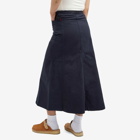 Gramicci Women's Voyager Midi Skirt in Double Navy